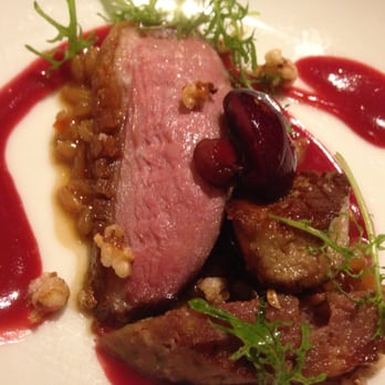 Parallel 37 - Liberty Farms Duck, Farro, Seared Foie Gras, Cherry - New American Near Me - San Francisco, California Parallel 37 - Liberty Farms Duck, Farro, Seared Foie Gras, Cherry - New American Near Me - San Francisco, California
