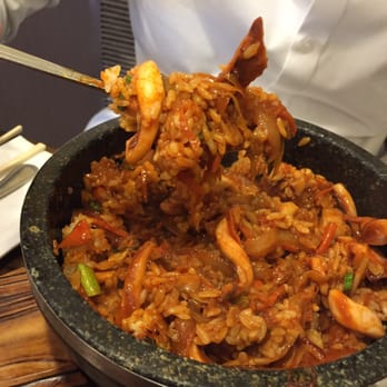 Rice'N Bread - This is already well-mixed squid bibimbab visual. - Korean Near Me - Chicago, Illinois