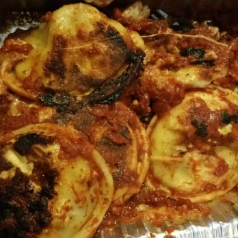 Angelina's Pizza - Black charred ravioli. That wasn't in the menu description. - Pizza Near Me - Quincy, Massachusetts Angelina's Pizza - Black charred ravioli. That wasn't in the menu description. - Pizza Near Me - Quincy, Massachusetts