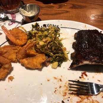 Saltgrass Steak House - Baby back ribs, fried shrimp and Brussel sprouts. - Steakhouses Near Me - Grapevine, Texas Saltgrass Steak House - Baby back ribs, fried shrimp and Brussel sprouts. - Steakhouses Near Me - Grapevine, Texas