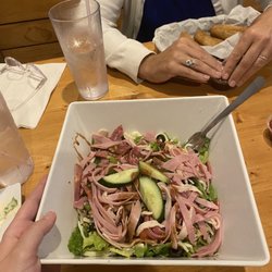 LG's By the Creek - Chef Italian salad sub romaine. Lumpia in the background