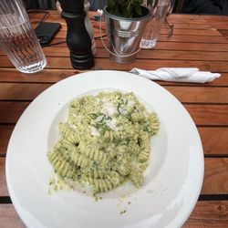 Portofino At the Square - Fusilli Verdi - delicious pesto, pasta cooked perfectly.  (4.6 personal rating)