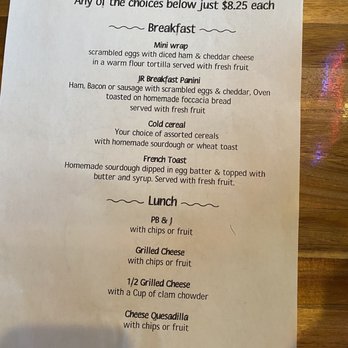 Nye Beach Cafe - Kids menu December 2022 - Cafes Near Me - Newport, Oregon