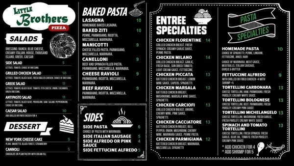 Menu photo 5 Little Brothers Pizza Fort Worth, TX Menu photo 5 Little Brothers Pizza Fort Worth, TX