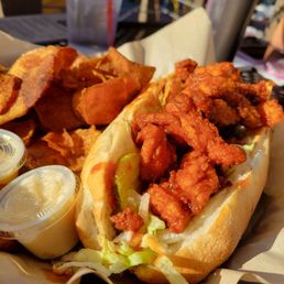 Nashville hot chicken poboy