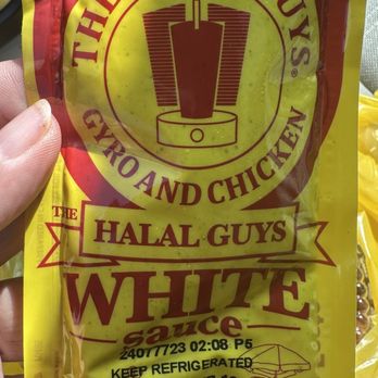 The Halal Guys - White Sauce Packet To-Go - Halal Near Me - Aurora, Colorado The Halal Guys - White Sauce Packet To-Go - Halal Near Me - Aurora, Colorado