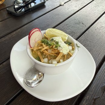 Brew City Grill - Cup of Pazole Verde! Coming back for a bigger portion - Burgers Near Me - Campbell, California