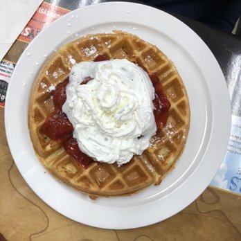 West Side Restaurant - Waffle with strawberries - New American Near Me - Milford, Delaware