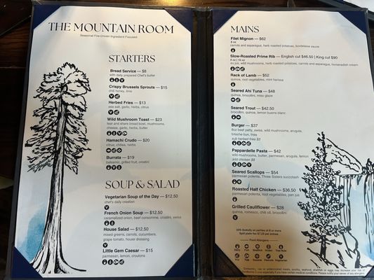 Menu photo 1 Mountain Room Yosemite Valley, CA Menu photo 1 Mountain Room Yosemite Valley, CA