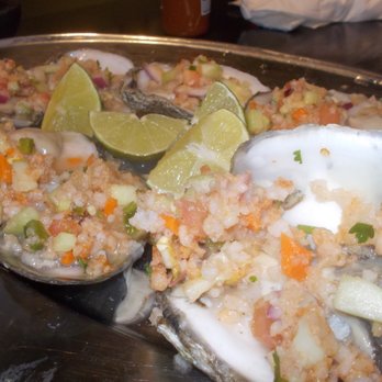 Mexico Tipico - oysters with ceviche on top - not bad - Mexican Near Me - Union City, California
