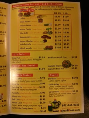 Menu photo 1 Rajwadi Irving, TX Menu photo 1 Rajwadi Irving, TX
