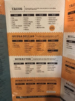 Menu photo 1 Folklore Artisanal Taco Chatham Township, NJ