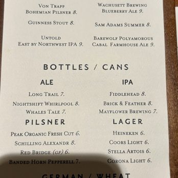 Scarlet Oak Tavern - Beer menu - New American Near Me - Hingham, Massachusetts
