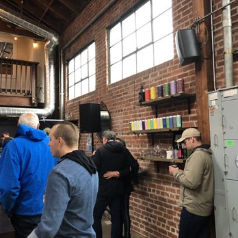 Original Pattern Brewing Company - Wall of beer selections in cans. - Breweries Near Me - Oakland, California