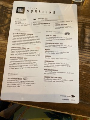Menu photo 2 First Watch Richardson, TX