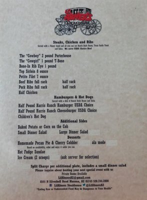 Menu photo 3 Lil Abner's Steakhouse Tucson, AZ