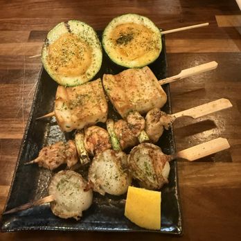 Yuyake Dan Dan Japanese Tapas - selection of skewers. - Izakaya Near Me - Pleasanton, California