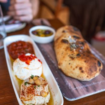 Frena - dip trio and frena bread - Mediterranean Near Me - New York, New York Frena - dip trio and frena bread - Mediterranean Near Me - New York, New York