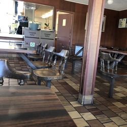 Carr's Drive In - Indoor dining is very clean and very nostalgic.  I am very happy the seats are easy to get in and out and are comfortable.