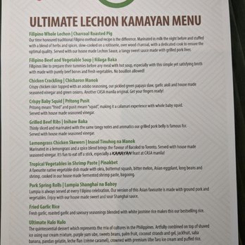 Casa Manila - Ultimate Lechon Kamayan Menu - Filipino Near Me - Toronto, Ontario