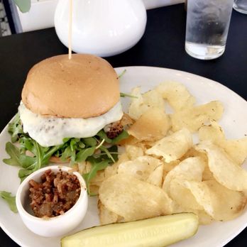 Magnolia Table - The Gaines Burger with bacon onion jam. - Breakfast & Brunch Near Me - Waco, Texas