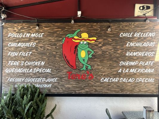 Menu photo 1 Tere's Mexican Grill Los Angeles, CA Menu photo 1 Tere's Mexican Grill Los Angeles, CA