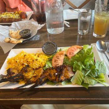 Amoo's Restaurant - Sheslik (Persian lamb chops)and zerech rice - Persian/Iranian Near Me - McLean, Virginia