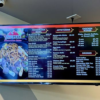 Red Peak Mongolian Grill - Menu - Mongolian Near Me - Garden Grove, California