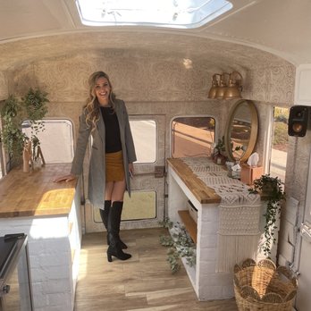 Toasted Corks - Inside the back of the bus, a darling bar set up! - Bus Tours Near Me - Temecula, California