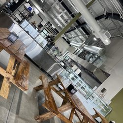 Simply Organic Cafe & Catering - Inside seating and restaurant prep