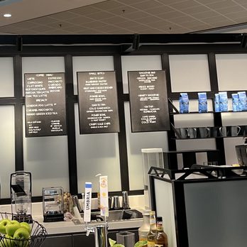 The Centurion Lounge - Coffee bar and menu - Airport Lounges Near Me - Seattle, Washington