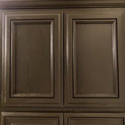 Touchstone Handyman - We fixed this sagging and misaligned cabinet door, if you need help with this we can help. Request a free estimate at Touchstonehandyman.com