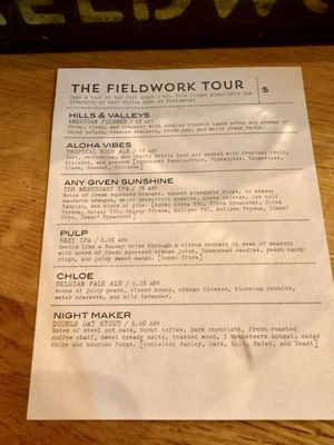 Menu photo 2 Fieldwork Brewing Napa, CA