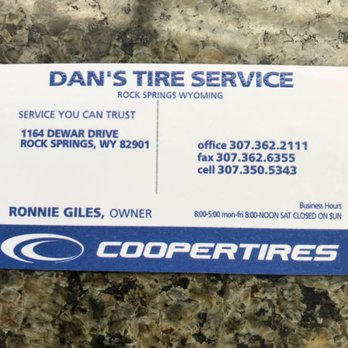 Dan's Tire Service - Tires Near Me - Rock Springs, Wyoming Dan's Tire Service - Tires Near Me - Rock Springs, Wyoming