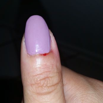 Top City Nails - Horrible cut and nail bubbles/hair on the bottom :( - Nail Salons Near Me - Riverside, California Top City Nails - Horrible cut and nail bubbles/hair on the bottom :( - Nail Salons Near Me - Riverside, California