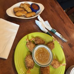 Mozzarella sticks and coconut shrimp Mozzarella sticks and coconut shrimp