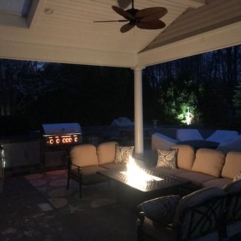Hurst Design Build Remodel - Fire pit connected to natural gas line ran through existing patio concrete - General Contractors Near Me - Westlake, Ohio Hurst Design Build Remodel - Fire pit connected to natural gas line ran through existing patio concrete - General Contractors Near Me - Westlake, Ohio