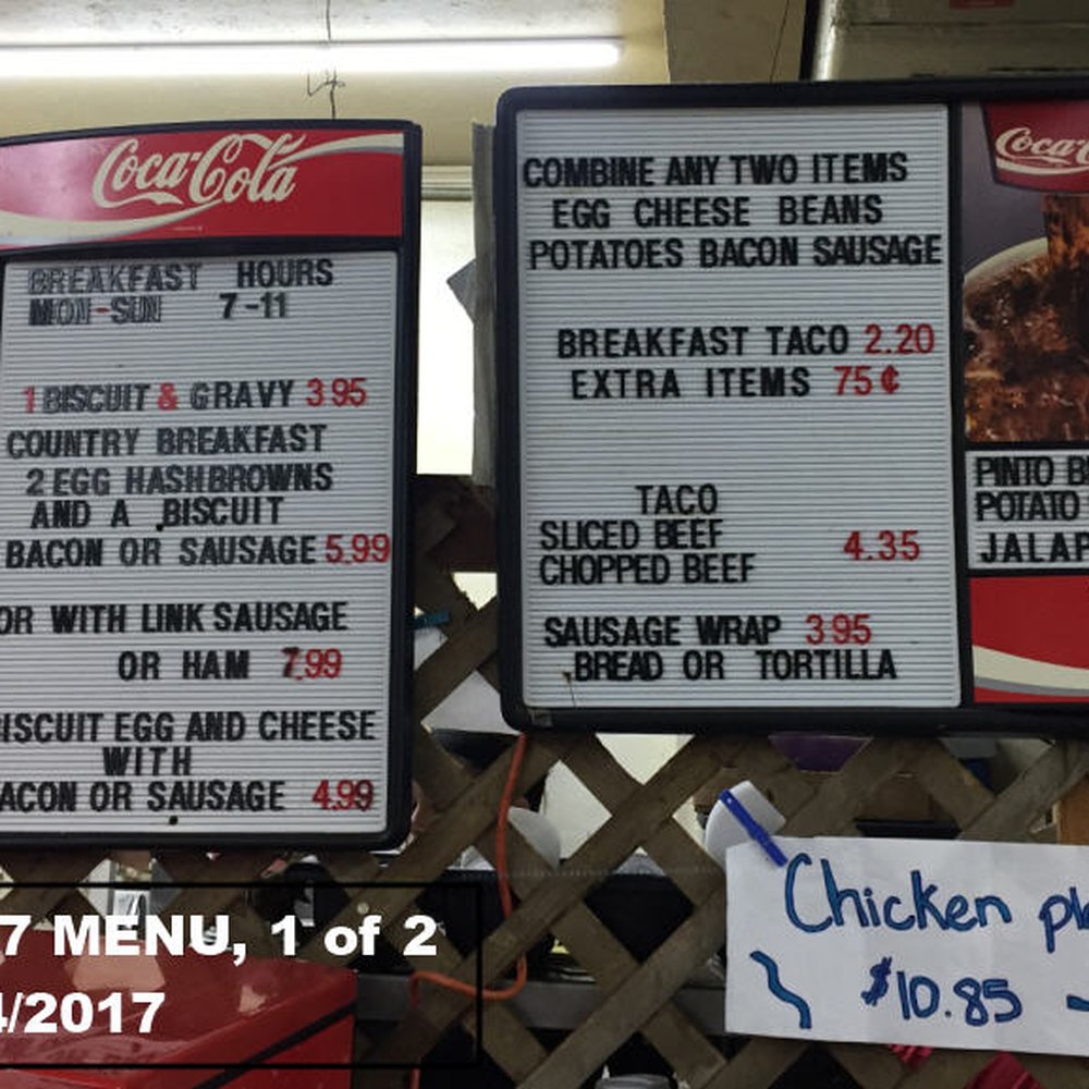 Van's Barbecue - Updated menu pics - others are old. These are as of date on pic. Breakfast hours are difft & chicken plate is "new". - Barbeque Near Me - Oakville, Texas Van's Barbecue - Updated menu pics - others are old. These are as of date on pic. Breakfast hours are difft & chicken plate is "new". - Barbeque Near Me - Oakville, Texas