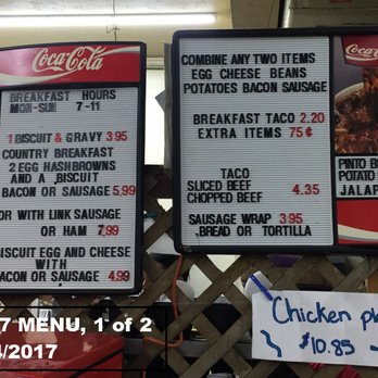 Van's Barbecue - Updated menu pics - others are old.  These are as of date on pic.  Breakfast hours are difft & chicken plate is "new". - Barbeque Near Me - Oakville, Texas