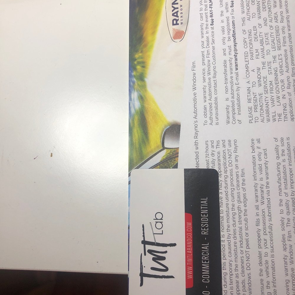 Tint Lab - Proof that I was a customer - Car Window Tinting Near Me - Chino, California Tint Lab - Proof that I was a customer - Car Window Tinting Near Me - Chino, California