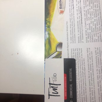 Tint Lab - Proof that I was a customer - Car Window Tinting Near Me - Chino, California