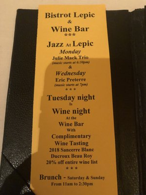 Menu photo 4 Bistrot Lepic & Wine Bar Washington, DC, DC Menu photo 4 Bistrot Lepic & Wine Bar Washington, DC, DC