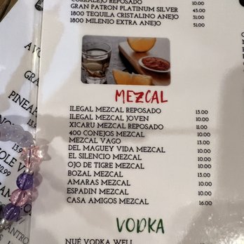 La Pizca Mexican Grill & Cantina - Mezcal options rare to see in a menu - Seafood Near Me - Conroe, Texas