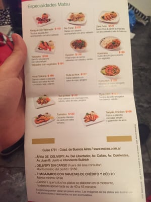 Menu photo 1 Matsu Buenos Aires, C