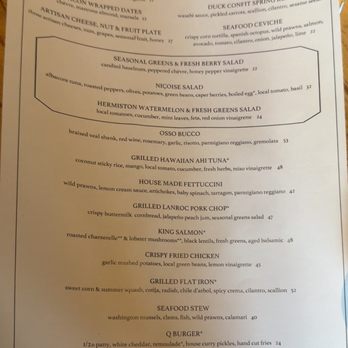 Q Restaurant & Bar - Dinner Menu - New American Near Me - Portland, Oregon