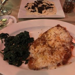 Chicken Parmesan with spinach Chicken Parmesan with spinach