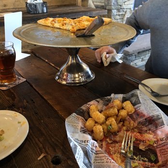 Hank Hudson Brewing - Buffalo Chicken Pizza and Hanks Tots. - Breweries Near Me - Mechanicville, New York