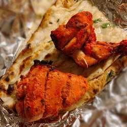 The Bollywood Bistro - Tandoori Chicken and Garlic Naan (ordered via UberEats)