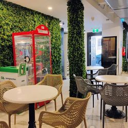 One Babo Express - Seating that One Babo Express shares with the other businesses at Le Coin Gourmand.