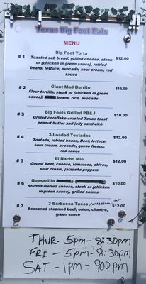 Menu photo 1 Texas Bigfoot Eats Lago Vista, TX Menu photo 1 Texas Bigfoot Eats Lago Vista, TX